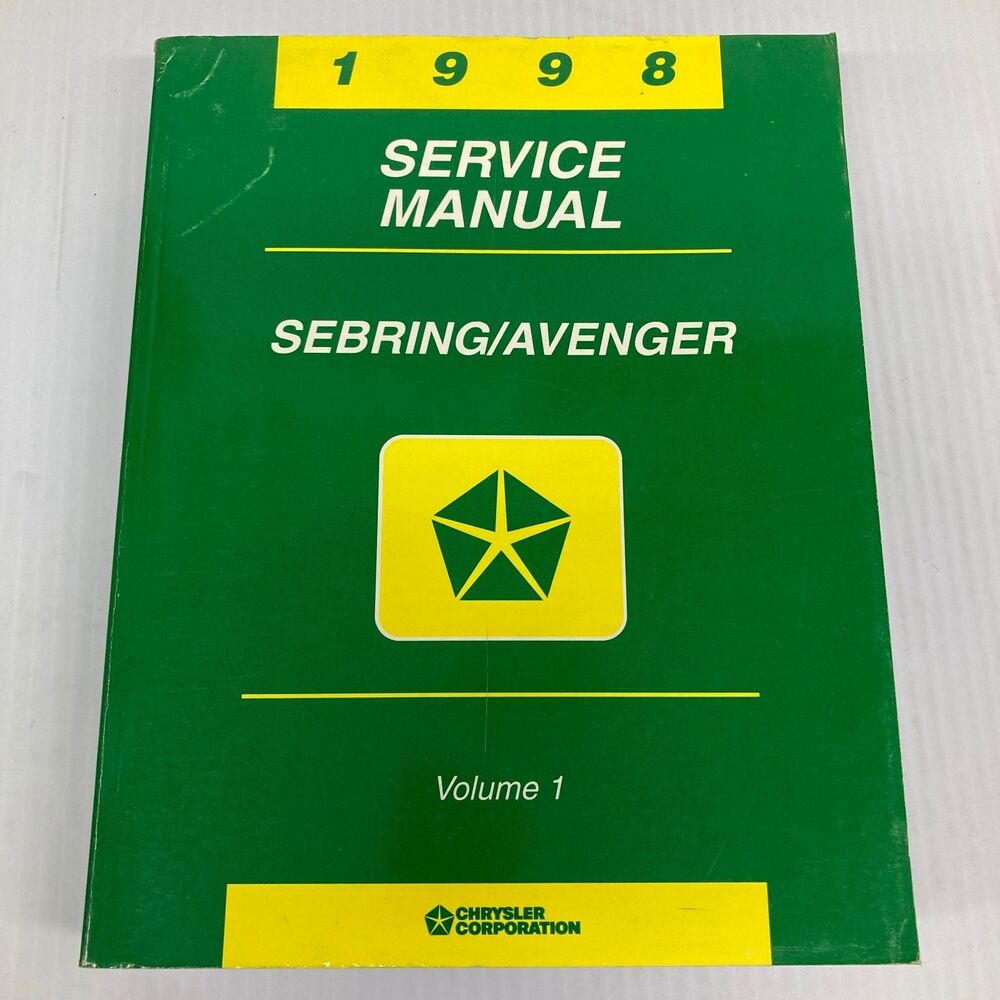 Chrysler Sebring Avenger Service Manual Volume 1 1998